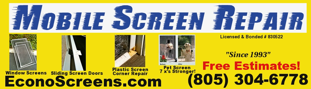 Screen Door and Window Screen Repair Service | 805-304-6778